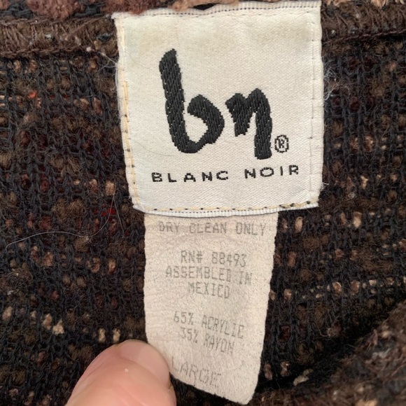 Blanc noir vintage button up cardigan sweater cropped - Picture 8 of 9